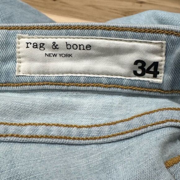 Rag & Bone Dre Low Rise Slim Boyfriend Jeans Light Wash Women’s 34 - Picture 5 of 7